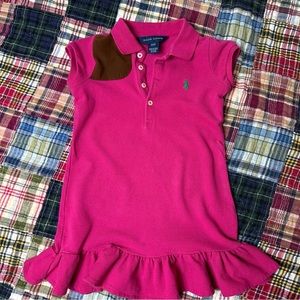 Polo Ralph Lauren Toddler polo shirt dress. 100% cotton. Pink size 3T